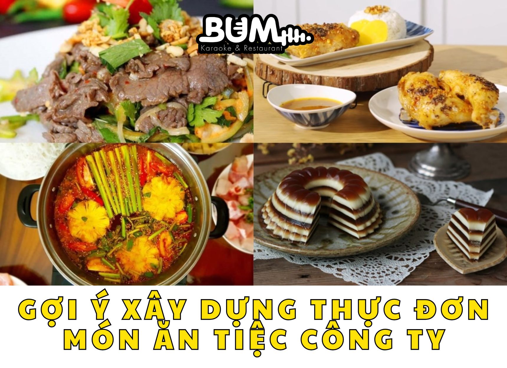 Gợi ý xây dựng thực đơn món ăn tiệc công ty